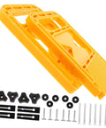Badass Grip Featherboard Safety Clamp For Circular And Band Saws showing sturdy yellow frame and mounting accessories.