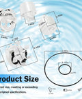 Detailed diagram of 5 Port Pool Valve Rebuild Kit Replacement For Zodiac Valve Compatible with Jandy Polaris Caretaker Pool Valve