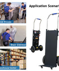 Heavy Duty Electric Stair Climber Hand Truck With 1500W Motor And 880lb Capacity Solid Rubber Wheels in application scenarios.