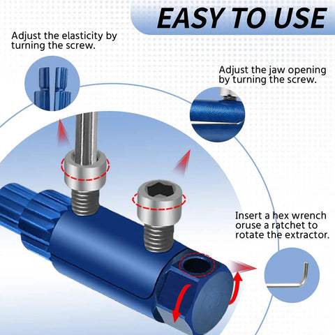 Instructions for Broken Pipe Extractor Tool Kit With 2 Hex Wrenches And 5 Stainless Drill Brushes, Stripped Screw Remover.