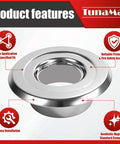 Sleek Recessed Fire Sprinkler Escutcheon Trim Ring Covers 1/2 Inch Ips Pipes showcased with product features for easy installation.