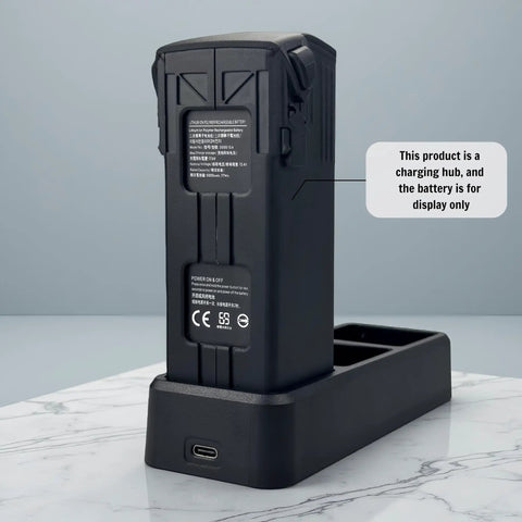 Mavic 3 Battery Charging Hub 100W For DJI Mavic 3 Series with placeholder battery on a marble surface.