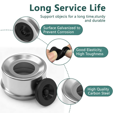 Heavy Duty Four Pack 7,000 Lb Boat Trailer Axle Bearings Kit With Double Lip Grease Seals 25580 14125A Includes Inner