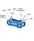 Folding Bicycle Multi Tool For On The Go Maintenance With 3 4 5 8mm Hex Wrenches T25 Torx Compatible Driver And Cross Straight Screwdriver