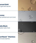 Moen Swyre Pulldown Kitchen Faucet, Chrome, 87508 color finishes including Chrome, Matte Black, and Spot Resist Stainless.
