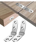 Heavy Duty 180 Degree Foldable Hinge Flap Screw-On Hardware For Sewing Machine Cabinet Doors And Smart Furniture Projects With Smooth Swivel Action on wood surfaces.