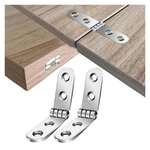 Heavy Duty 180 Degree Foldable Hinge Flap Screw-On Hardware For Sewing Machine Cabinet Doors And Smart Furniture Projects With Smooth Swivel Action on wood surfaces.
