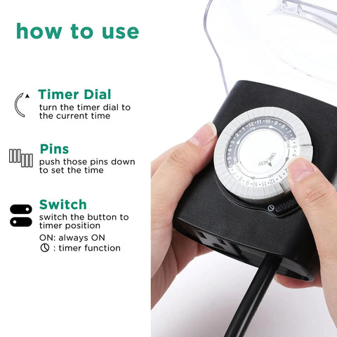 Rock Solid Outdoor Timer Outlet Built Tough For Pool Pumps And Engine Blocks Heavy Duty Waterproof Plug, timer dial instructions.