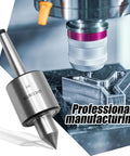 60 Degree 1MT Morse Taper Live Center for Lathe and CNC Work Beefy Triple Bearing Tailstock Center in a manufacturing setup