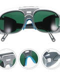 Two Piece Electric Welding Glasses And Tough As Nails Safety Goggles Featuring A Scratch Resistant Coating Made For Serious Welders, front view.