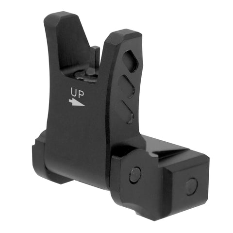 Super Slim Flip Up Front Sight Black For AR Style Rifles, Precision Machined A2 Front Post, Matte Black Anodized Aluminum