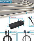 Components of a 6 Piece Self Adhesive LED Recessed Lighting Kit With Smart Switch 3000K Touch Switch shown with cords and transformer.