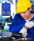 Heavy Duty 10 Pc Screw Tap Extractor Set M4 To M22 High Hardness Carbon Steel Easy Out Repair Kit For Stripped Damaged Broken Head Bolts Solid Grip In Your Car Or Home Tool Box in blue case