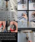 Beilockery 220V Vertical Electric Tapping Machine M3 M16 With Touch Screen 600W Motor showing torque protection collet in use.