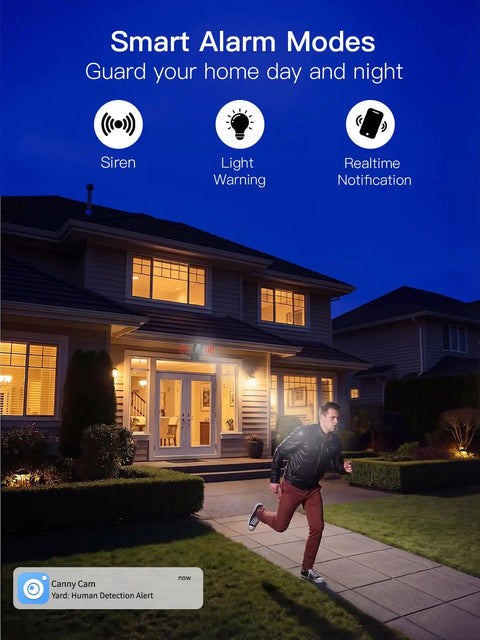 Spotlight Security Camera 2.5K 4MP indoor outdoor guarding home with motion alerts at night