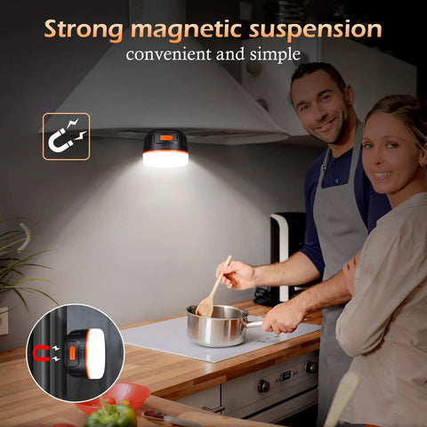Rechargeable LED Camping Lantern With Remote Control, 1000 Lumen Tent Light in kitchen with magnetic suspension