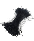 1000 Pack Black Plastic Snap Lock Tag Ropes Nine Inch Manual Push On Fasteners for Clothing Jewelry and Retail Items showing a bundle of black ropes.