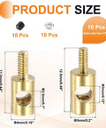 Linkage Stoppers For RC Planes Helis And Cars Connecting Servo Arm Push Rod With Nut And Screw Gold Copper Finish D4x2.5mm D5x3mm 10 Pcs
