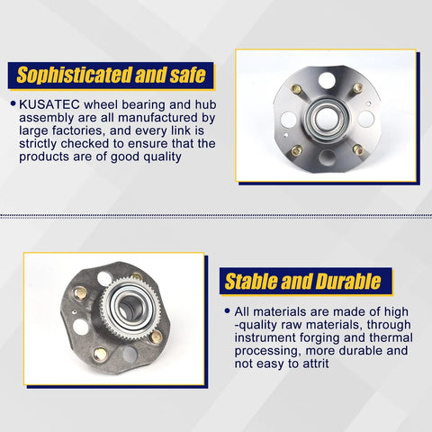 Rear Wheel Bearing And Hub Assembly 512178 For 1998 1999 2000 2001 2002 Honda Accord 2.3L L4 With Rear ABS Disc Brakes