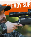 Person using Picatinny Rail Mount for Savage Rascal Rifles with Ejection Port Cutout Aircraft Grade 6061 T6 Aluminum Matte Black