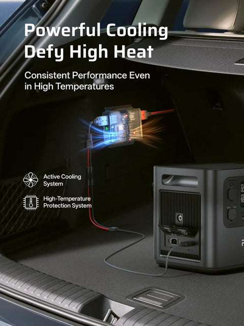 Solid Alternator Charger To Quickly Juice Up Your Portable Power Station With Six Times Faster Output And No Sweat Plug And Play Setup For Weekend Adventures And Long Drives, showing cooling system and power connections.
