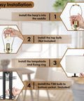 Easy installation guide for Farmhouse Style Twin Table Lamps With USB Ports For Bedroom And Living Room 27 And A Half Inch Tall