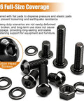 205-Piece M6 Bolt Set With Button Head Hex Socket Cap Screws M6 X 8 10 12 16 20 25 30 35 Millimeters with nuts and washers
