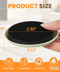 Heavy Duty Furniture Sliders For Carpet 24 Pack, 3.5 Inch Round Glides, showing dimensions of 2.90 inch diameter and 0.45 inch height.
