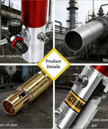 Close-up details of Heavy Duty Pneumatic Grease Pump For 55 Gallon Drums Portable Air Powered Grease Filler with valve and muffler.