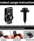 Product usage instructions for Heavy Duty Fifty Piece Quarter Inch Automotive Body Bolt And U Nut Clip Fastener Kit.
