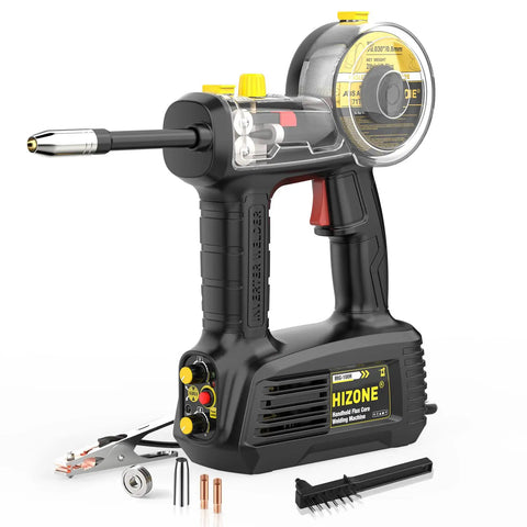 Compact 110V MIG Welder With 100A Flux Core, Portable Handheld Wire Feed Inverter, Gasless Welding Machine For DIY Projects