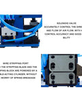 Heavy Duty Pneumatic Wire Stripping Machine For Automatic Cable Peeling And Cutting, close-up of solenoid valve and wire stripping port.