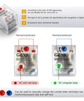Two Pack 8 Pin DPDT Electromagnetic Relay 24V DC 10A With LED Indicator Socket Base And DIN Rail Mount GR5 Y2CLGT Relays For Control Circuits Plug And Play Ready Industrial Automation Essentials, clear relay
