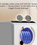 Compact Countertop Dishwasher With Built-In Water Tank For Apartments And RVs, Mini Portable Tabletop Washer controls and drying function.