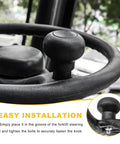 Steering Wheel Knob Spinner For One-Hand Driving, Non-Slip Universal Wheel Rotator installed on forklift wheel