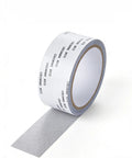 Roll of self-adhesive mesh tape for window screen repair, durable screen fix tape for windows and doors, strong adhesive patches.