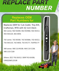 Mulching Lawn Mower Blades For 42 Inch Deck With 6 Point Star Design Replaces 942-04308A 942-04308X 942-04312 742-04308 742-04312