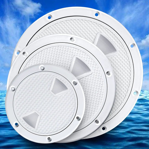 Round Non Slip Boat Hatch With Detachable Cover Waterproof ABS Marine Access Hatch For Boats And Yachts 4 6 8 Inch Options White