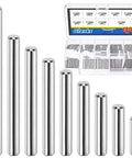 Built Tough Stainless Steel Dowel Pins Assortment Featuring 180 Pieces Of M2 Cylindrical Pegs And Shelf Support Rods For Garage Builds And Shop Fixes Plus Smart Storage Case display of assorted lengths of stainless steel pins with storage case