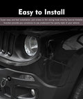 Hardcore Heavy Duty Alloy Racing D Ring Front Bumper Tow Hook Screw On Towing Trailer Puller on black vehicle hood.