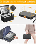 Portable 100W Electric Lunch Box Oven With Fast Heating 3 In 1 Design Car 12V 24V 110V Power Supply packed and held