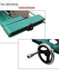 Close-up of Pro Grade Mortise And Tenon Jig For Table Saw With Quick Tightening Clamp handle and metal material details