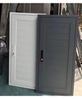 Lockable Drywall Access Panel White Inspection Service Hatch Top Shelf Aluminum Alloy Build Killer Security For Attics And Utility Openings Sleek Matte Finish No Sweat Install Sturdy Reliable Choice 22By56 Inch - Two panels, one white and one gray.