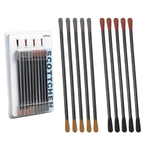 Matchstick Style Sanding Sticks For Fine Detailing Grits 120 180 And 400 800 Pack Of 10 For Narrow Spaces Jewelry Woodwork And Art Projects Rust Removal Slick Pro Grade Precision Sanding