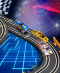 Slot Car Race Track Set With 4 High Speed Cars And 2 Hand Controllers, battery or electric track toy with dual racing modes