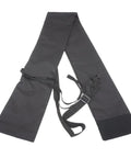 Large Sword Carry Bag With Shoulder Strap For Katana Samurai Bokken displayed open, showing durable cloth exterior and canvas base.
