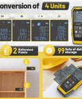 Conversion display of Dead On Accuracy 328 Foot Range Laser Distance Meter For Room Tracking And Volume Calculations.