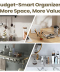 Clear Plastic Drawer Organizer Set, 6 Piece In Two Sizes For Makeup, Jewelry, Gadgets And More in various settings