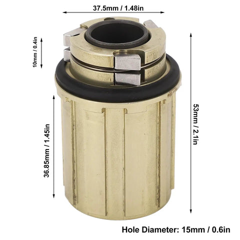 Freehub Body 11 Speed Aluminum Alloy With Two Bearings Replacement For Mountain And Road Bikes Beefy Yet Lightweight Upgrade Direct Replacement For Bike Wheels with dimensions labeled