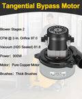Powerful 5.7 Inch Two Stage 120V Vacuum Motor Replacement with pure copper motor and thick brushes